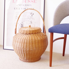 Basket with handle&lid をアップしました