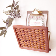 Wall shelf in teak and rattan をアップしました