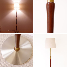 Floor lamp with telescopic in mahogany&brass をアップしました