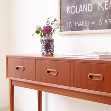 Cabinet with 3drawers in teak (TV board) をアップしました