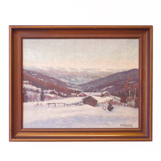 Hans Kruuse / Oil on Canvas Winter Landscape をアップしました