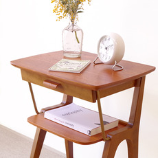 Side table with drawer in teak and brass をアップしました