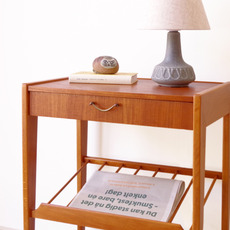 Side table with drawer in teak をアップしました