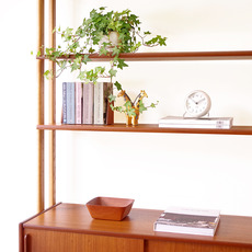 Bookshelf with sliding doors in teak&oak をアップしました
