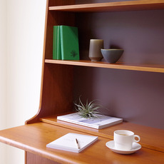 Bookcase with writing board in teak をアップしました