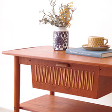 Sewing table in teak and rattan をアップしました
