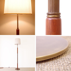 Floor lamp in teak & brass をアップしました