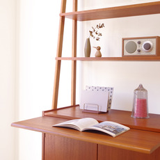 Bookshelf with sliding doors in teak&oak をアップしました