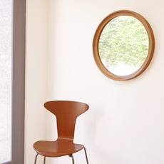 Circular medium mirror in oak をアップしました