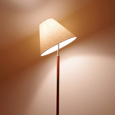Adjustable floor lamp with telescopic in teak をアップしました