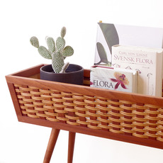 Flower planter in teak&rattan をアップしました