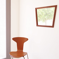 Trapezoid medium mirror in teak をアップしました
