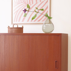 Cabinet with tambour door in teak をアップしました