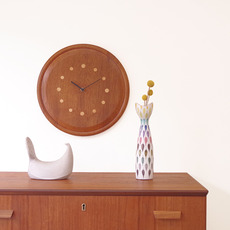 Wall clock in teak をアップしました