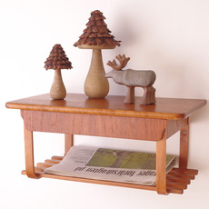 Wall shelf with drawer and rack in teak をアップしました