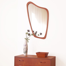 Organic formed medium mirror in teak をアップしました