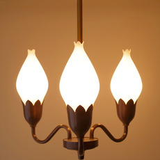 Fog&Morup / Tulip chandelier with 3opaline shades をアップしました