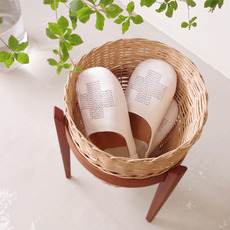 Sewing basket in teak&rattan with lid をアップしました