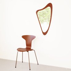 Organic formed medium mirror in teak をアップしました