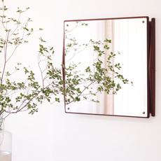 Angle Adjustable square mirror in teak をアップしました