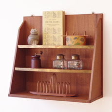 Display wall shelf in teak and brass をアップしました