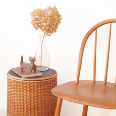 Laundry basket in rattan with lid をアップしました