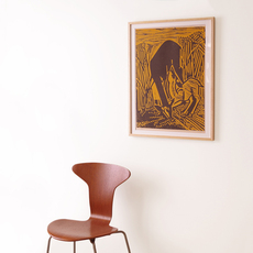 Axel Salto / Woodcut Two deers をアップしました