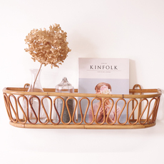 Wall shelf in rattan and glassをアップしました