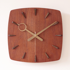 Wall clock in teak をアップしました