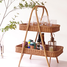Two-stage basket in rattan をアップしました