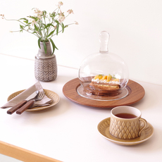 Cleybergh / Glass dome with teak tray をアップしました