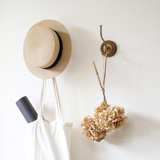 2set of wall mounted coat hooks in teak&brass をアップしました