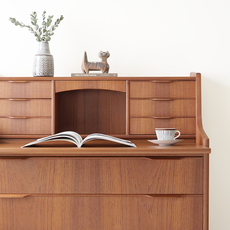 Bureau with drawers & mirror in teak をアップしました