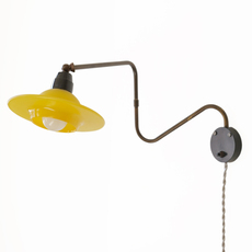 Swing arm wall lamp in glass and brass をアップしました