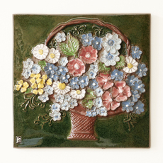 Jie Gantofta / Ceramic wall plque Flower Basket をアップしました