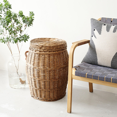 Laundry basket with handle&lid をアップしました