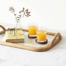 Tray in rattan & glass をアップしました