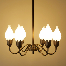 Fog&Morup / Tulip chandelier with 6glass shades をアップしました