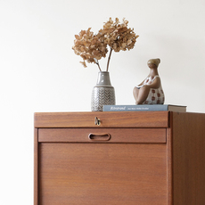 Cabinet with tambour door in teak をアップしました