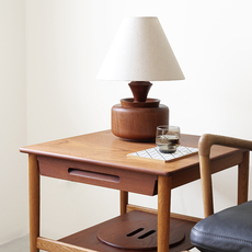Wood Turning table lamp in solid teak をアップしました