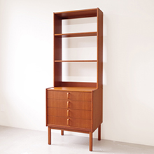 Bodafors / Shelf with drawers in teak